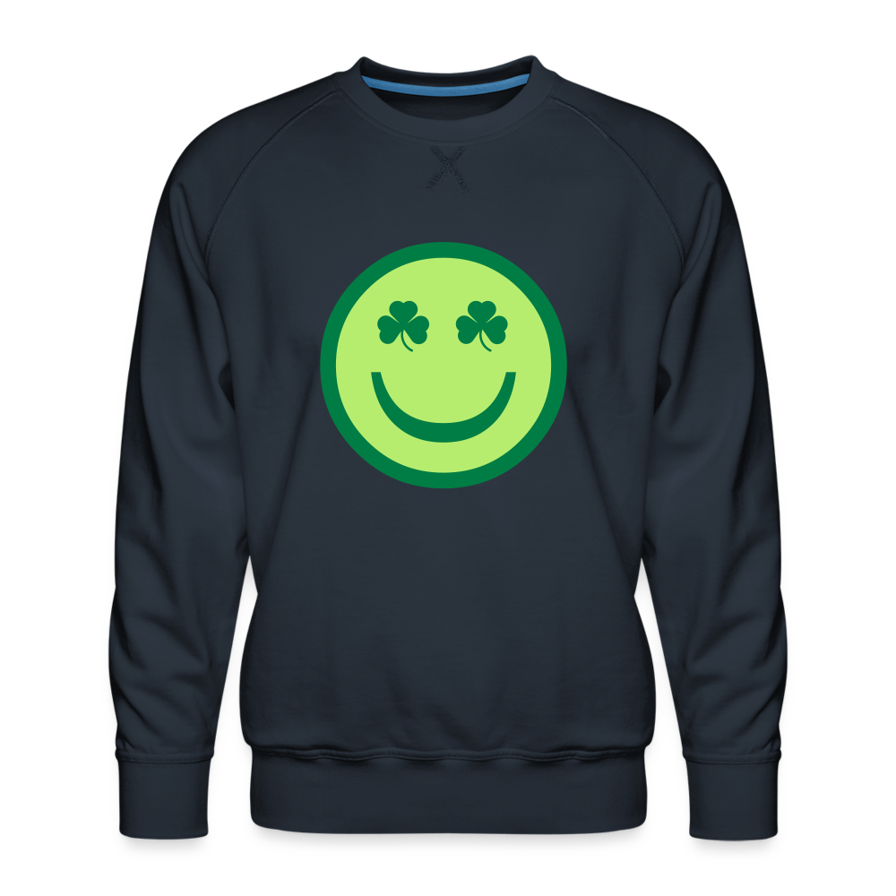 Irish Eyes Smiley Face Men’s Premium Sweatshirt - navy