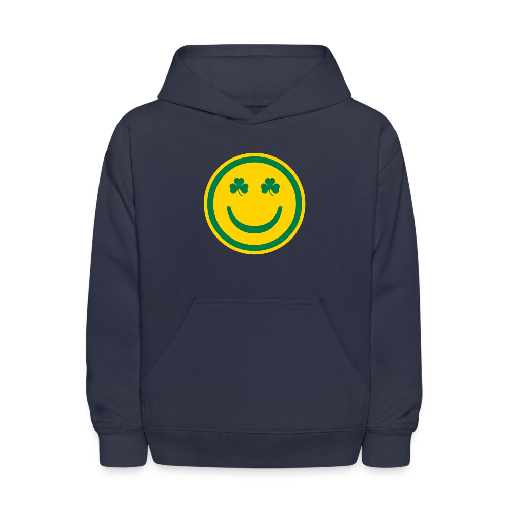 Irish Eyes Smiley Face Kids' Hoodie - navy