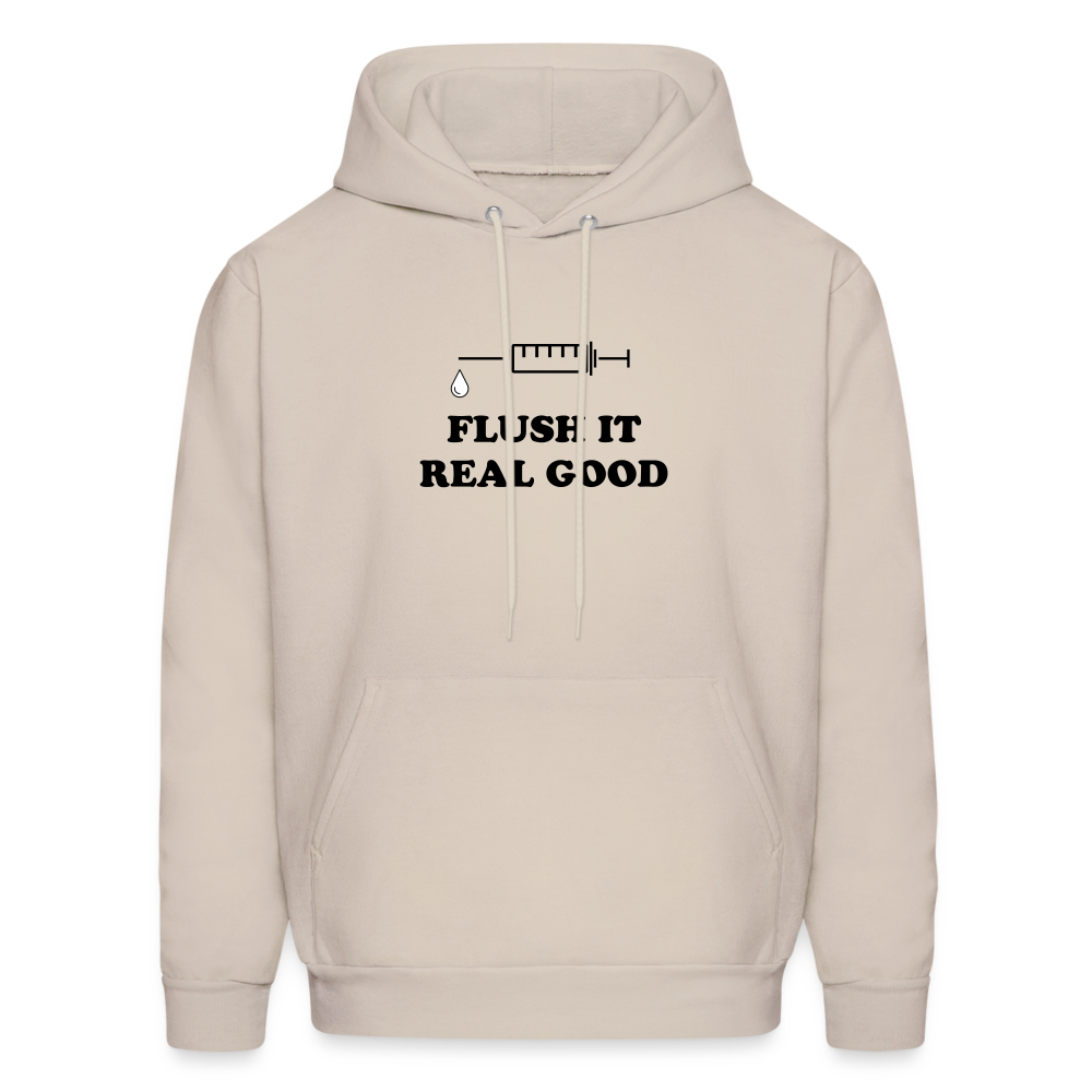 Flush It Real Good Men's Hoodie - Sand