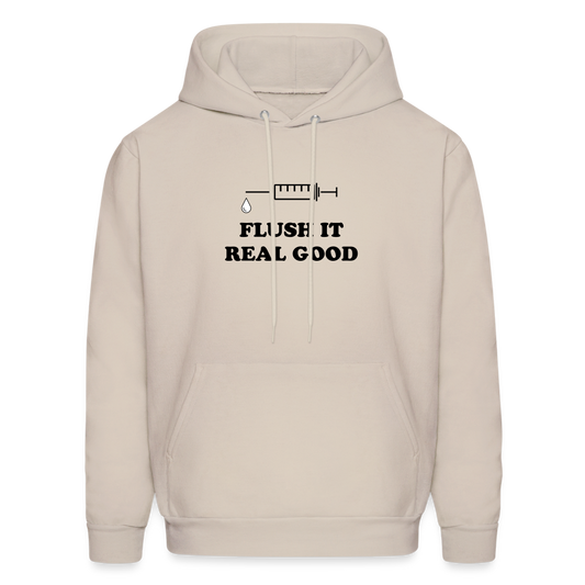 Flush It Real Good Men's Hoodie - Sand