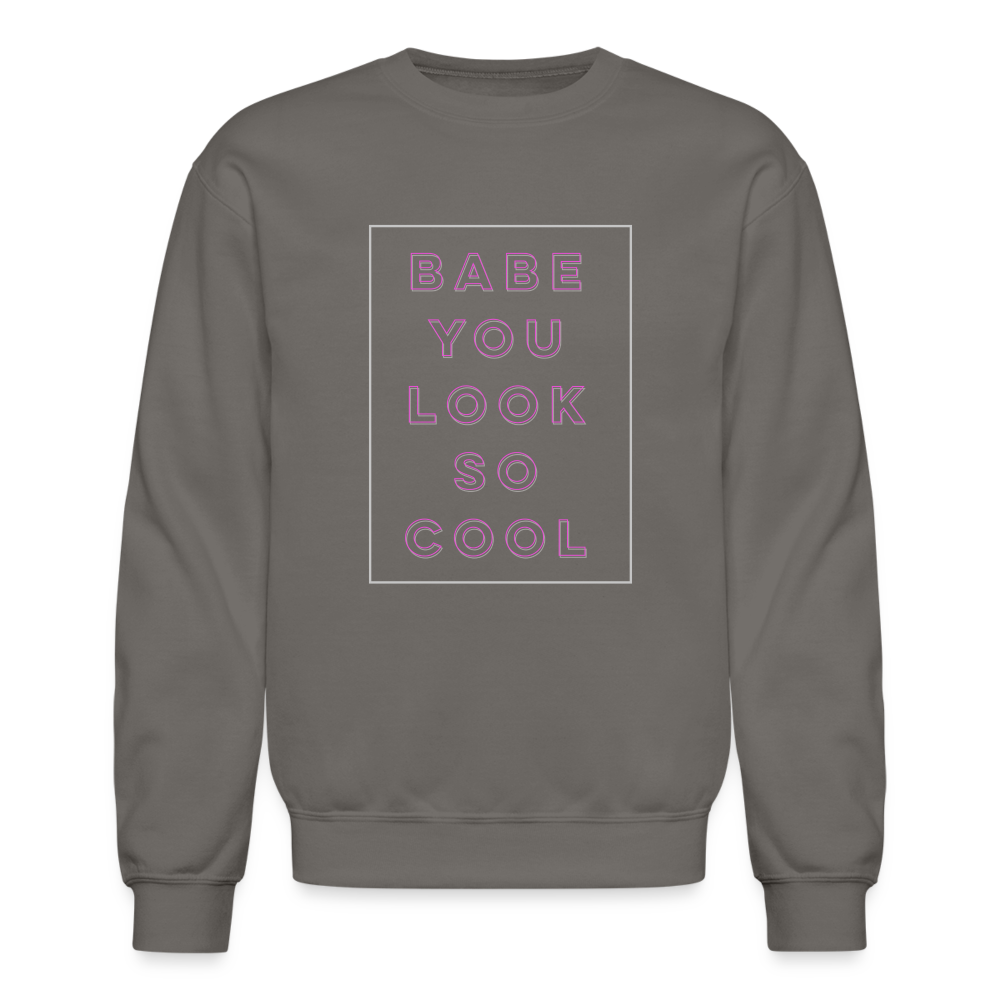 Babe You Look So Cool The 1975 Crewneck Sweatshirt - asphalt gray