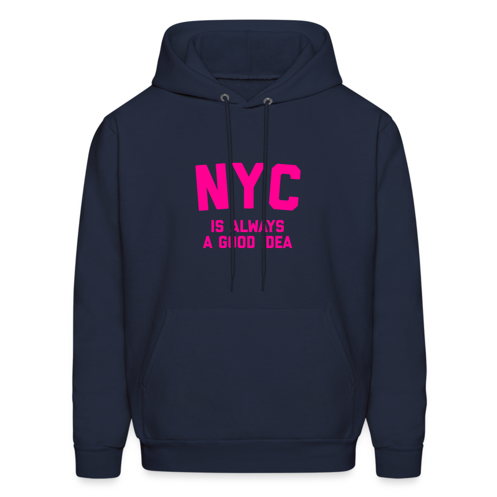 NYC Is Always A Good Idea Men's Hoodie - navy