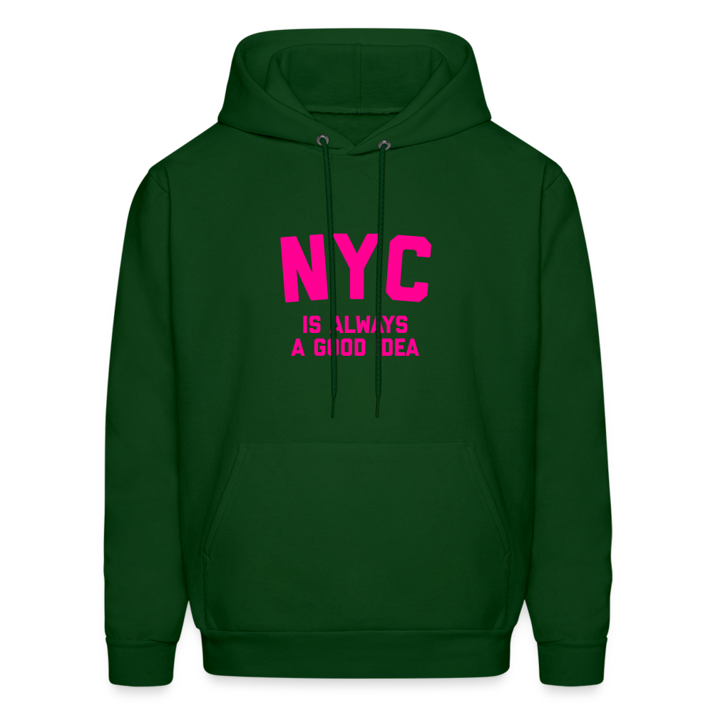 NYC Is Always A Good Idea Men's Hoodie - forest green