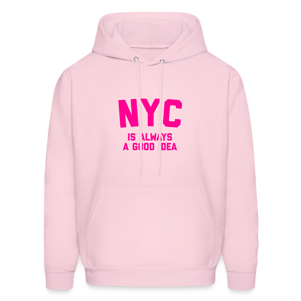 NYC Is Always A Good Idea Men's Hoodie - pale pink