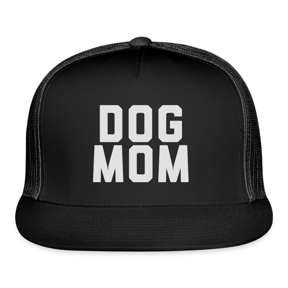 Dog Mom Trucker Cap - black/black