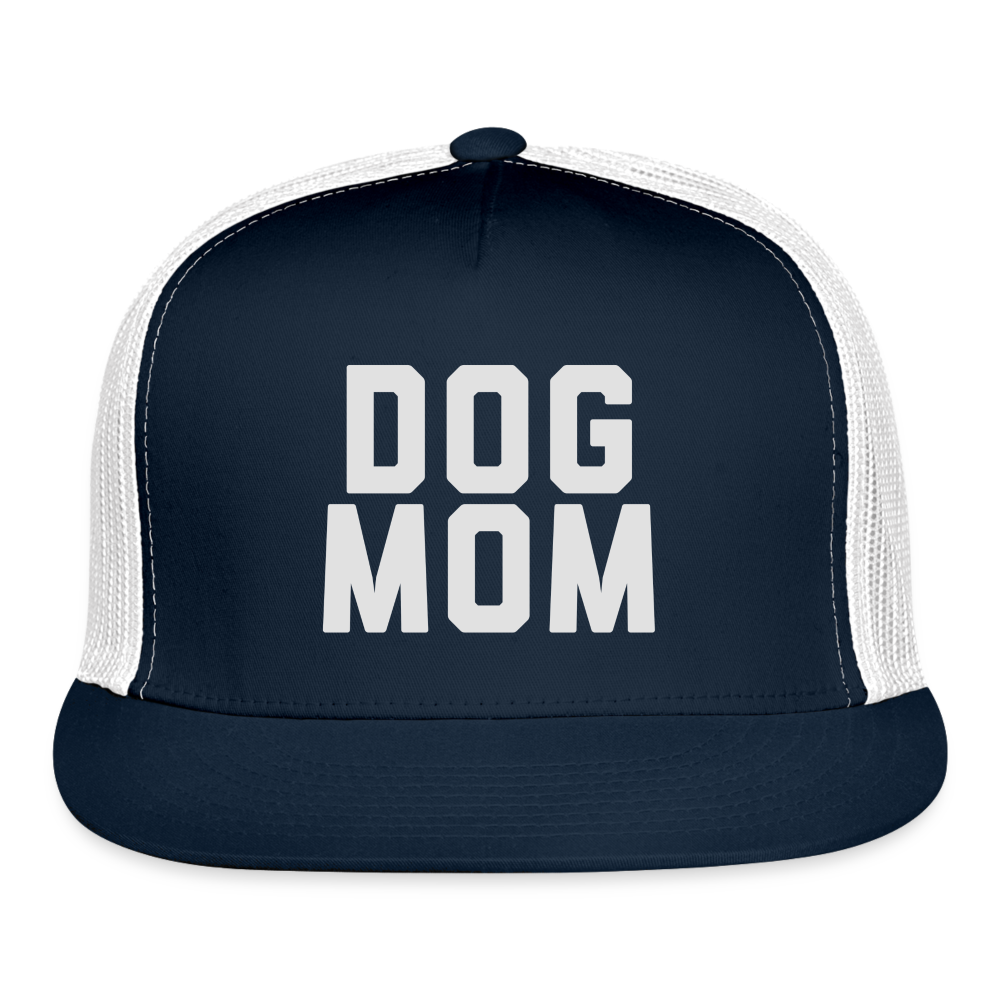 Dog Mom Trucker Cap - navy/white
