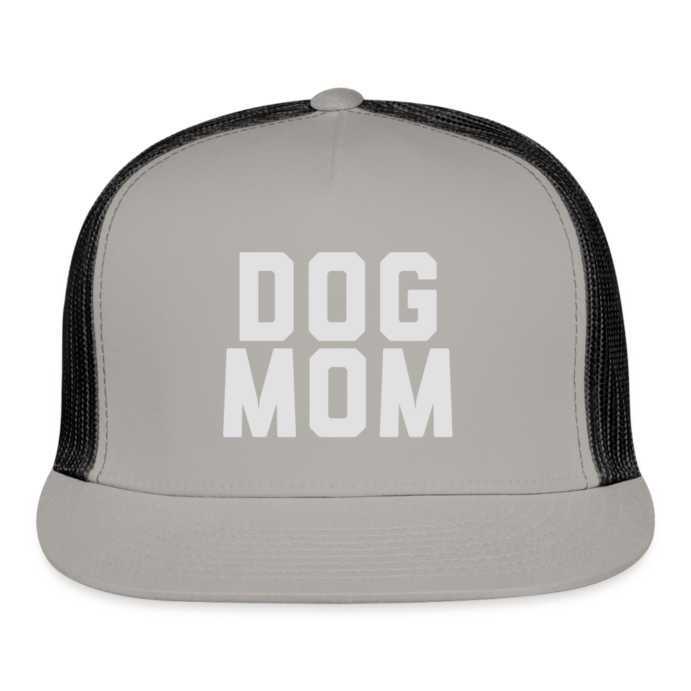 Dog Mom Trucker Cap - gray/black