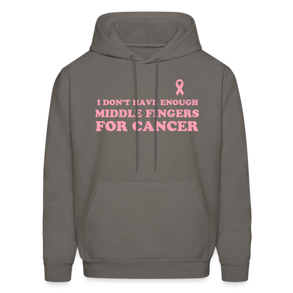 I Don't Have Enough Middle Fingers for Cancer Men's Hoodie - asphalt gray