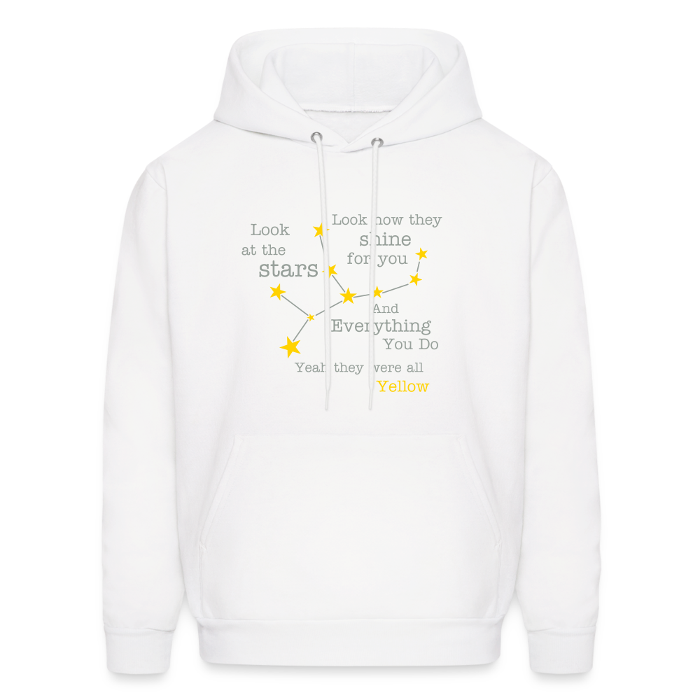 Yellow Coldplay Men's Hoodie - white