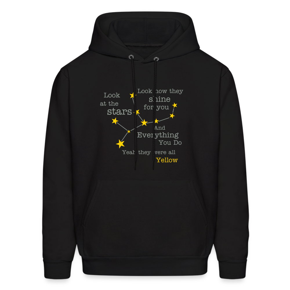 Yellow Coldplay Men's Hoodie - black