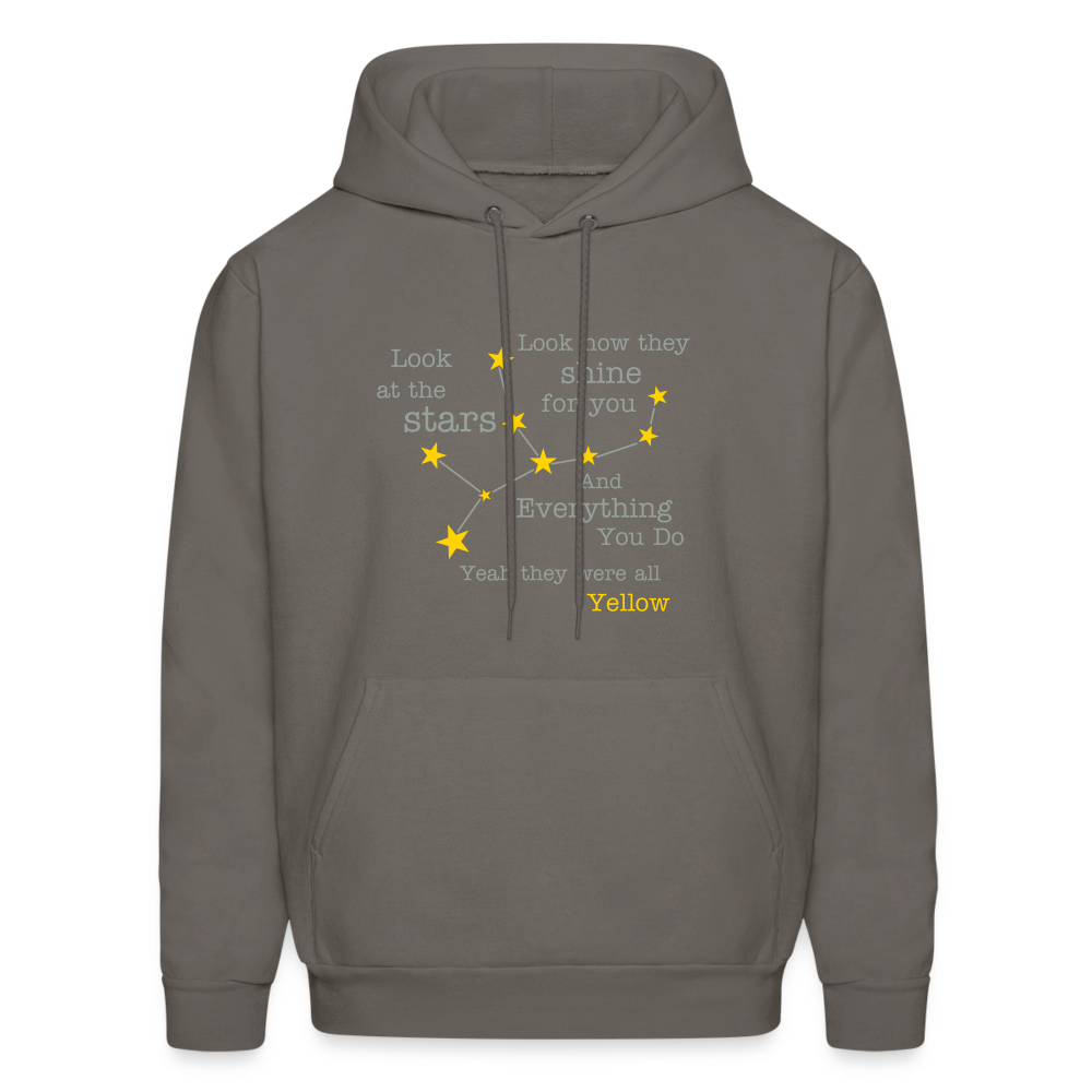 Yellow Coldplay Men's Hoodie - asphalt gray