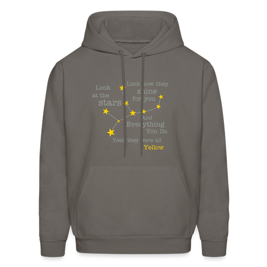 Yellow Coldplay Men's Hoodie - asphalt gray