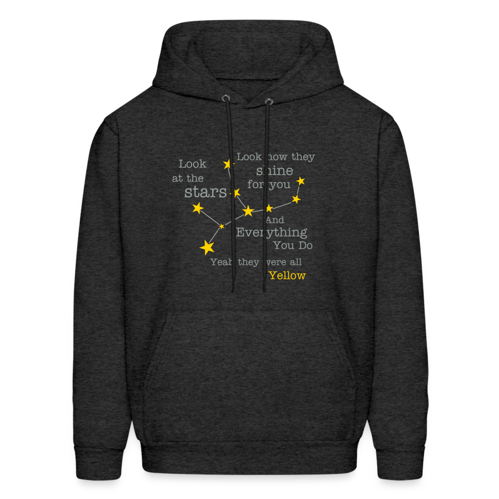 Yellow Coldplay Men's Hoodie - charcoal grey