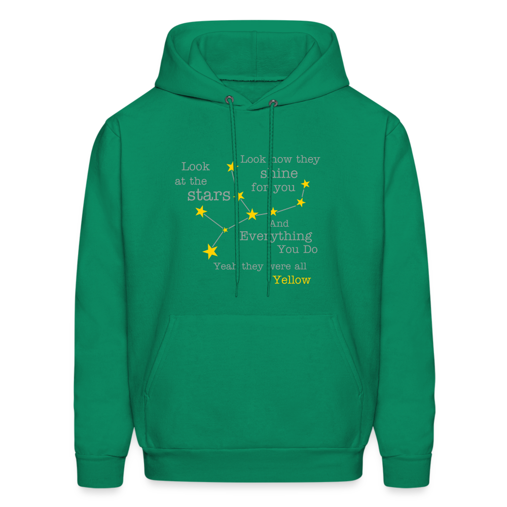 Yellow Coldplay Men's Hoodie - kelly green