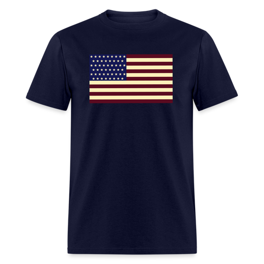 USA Flag Unisex Classic T-Shirt - navy