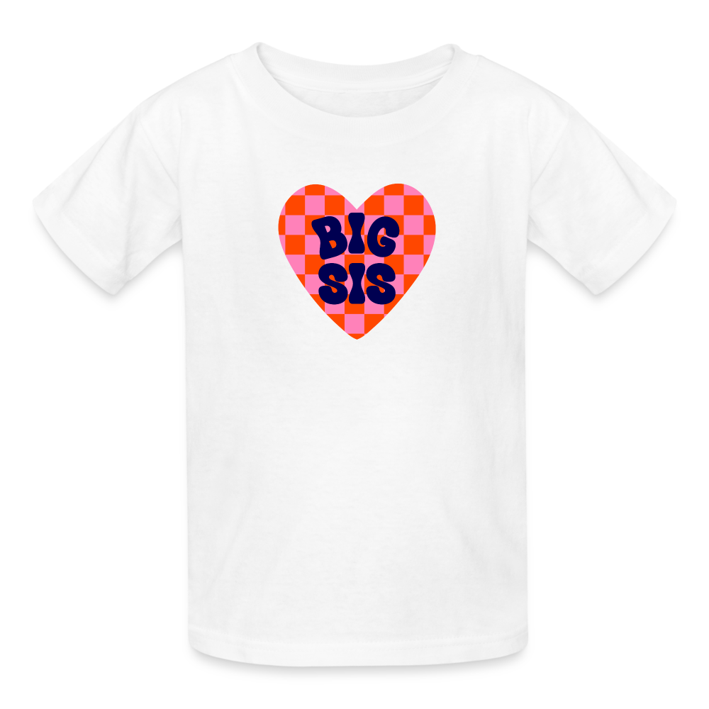Big Sis Gildan Ultra Cotton Youth T-Shirt - white