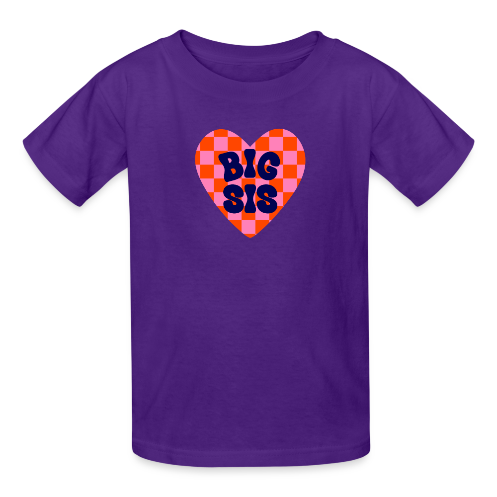 Big Sis Gildan Ultra Cotton Youth T-Shirt - purple