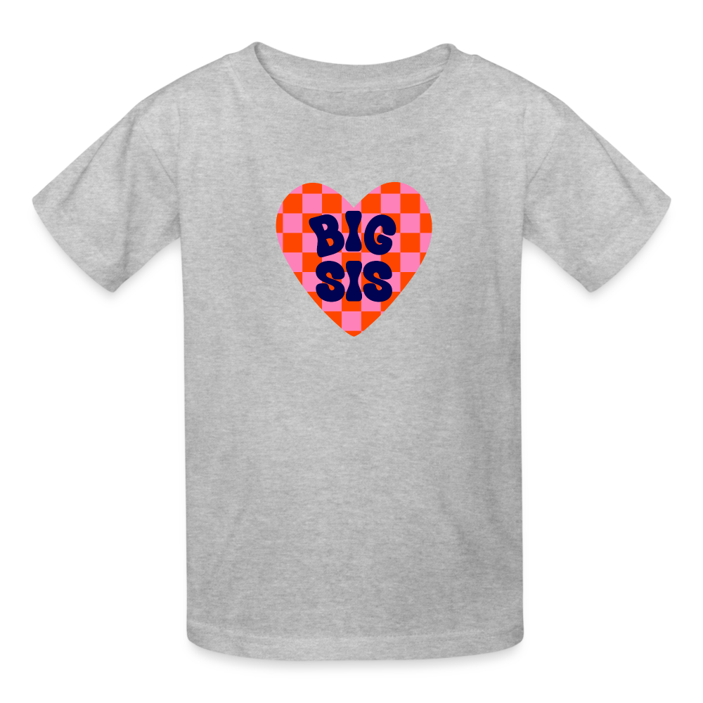 Big Sis Gildan Ultra Cotton Youth T-Shirt - heather gray