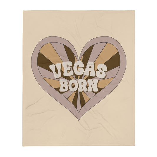 Vegas Born Throw Blanket