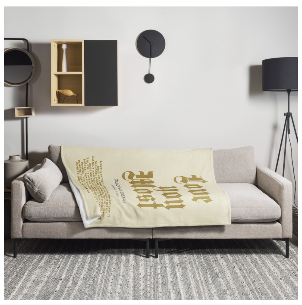 Love You Most Throw Blanket