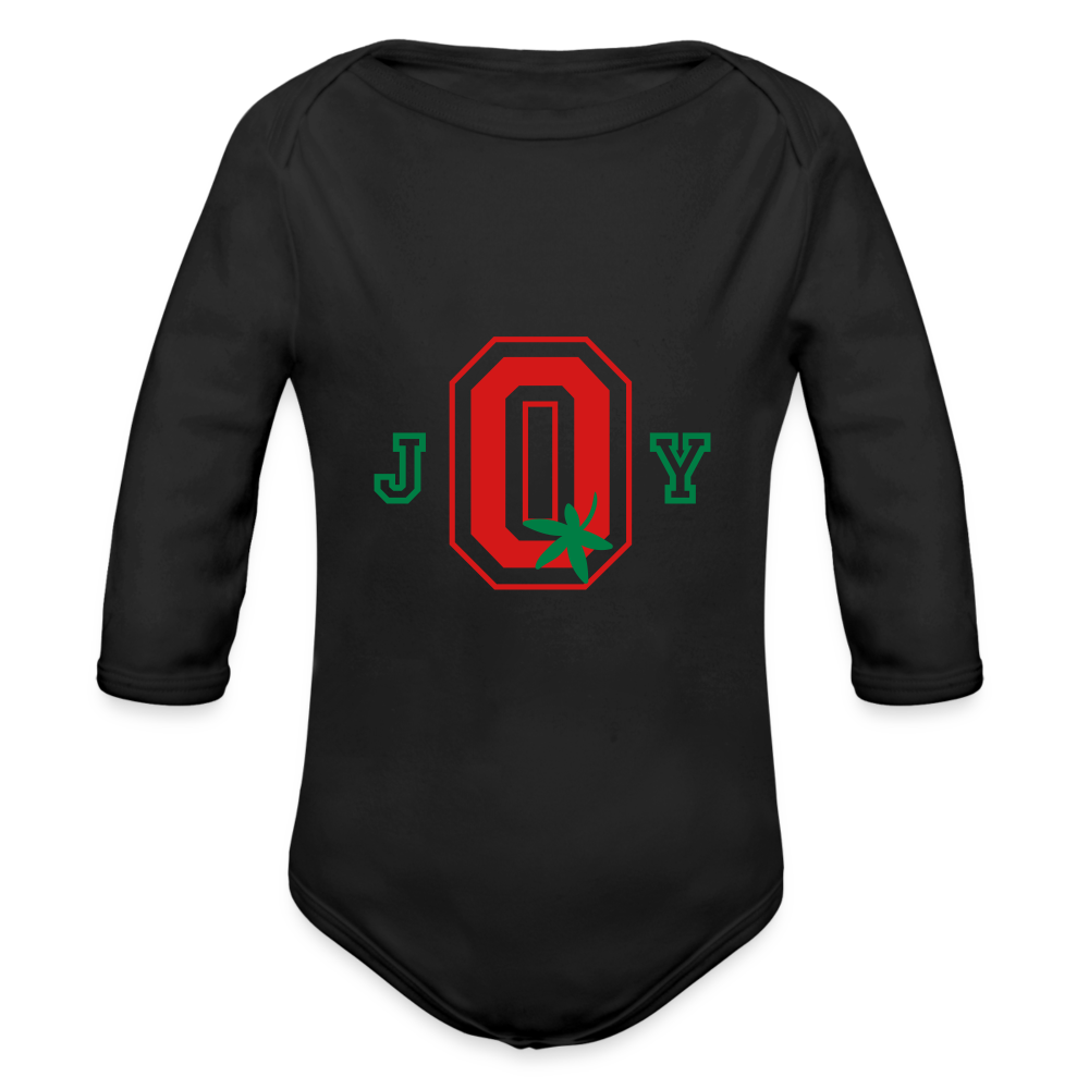 J-O-Y Organic Long Sleeve Baby Bodysuit - black