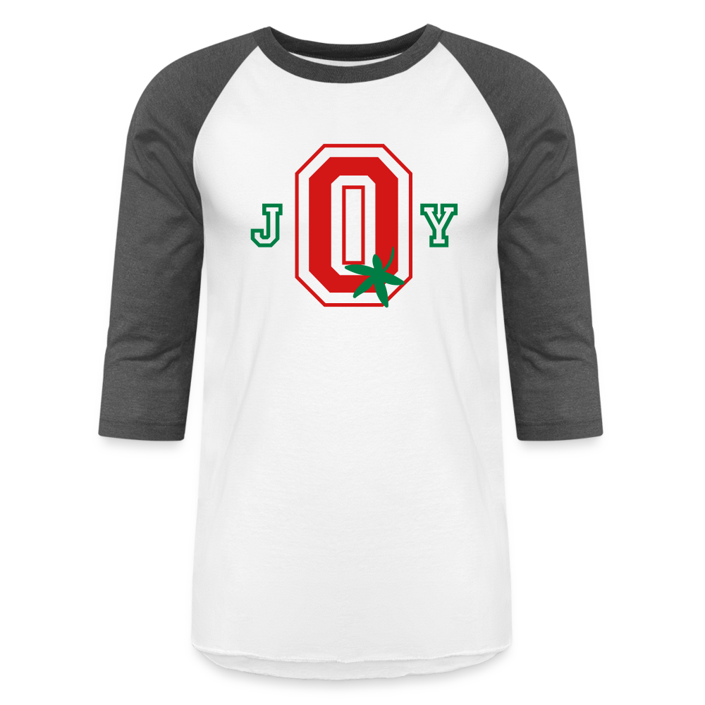 J-O-Y Ohio Football Baseball T-Shirt - white/charcoal