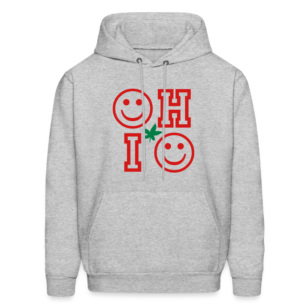 OHIO Smile Men's Hoodie - heather gray