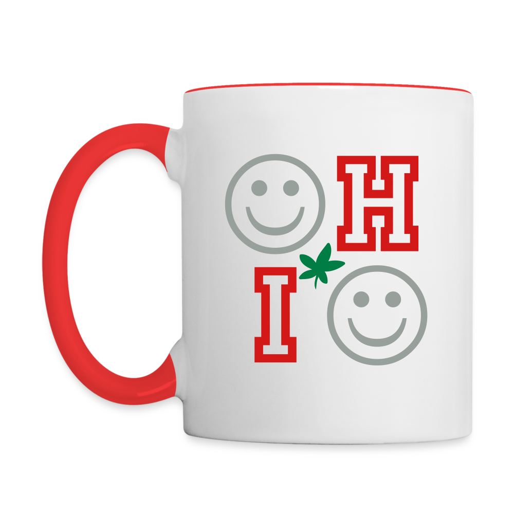 OHIO Smile Contrast Coffee Mug - white/red