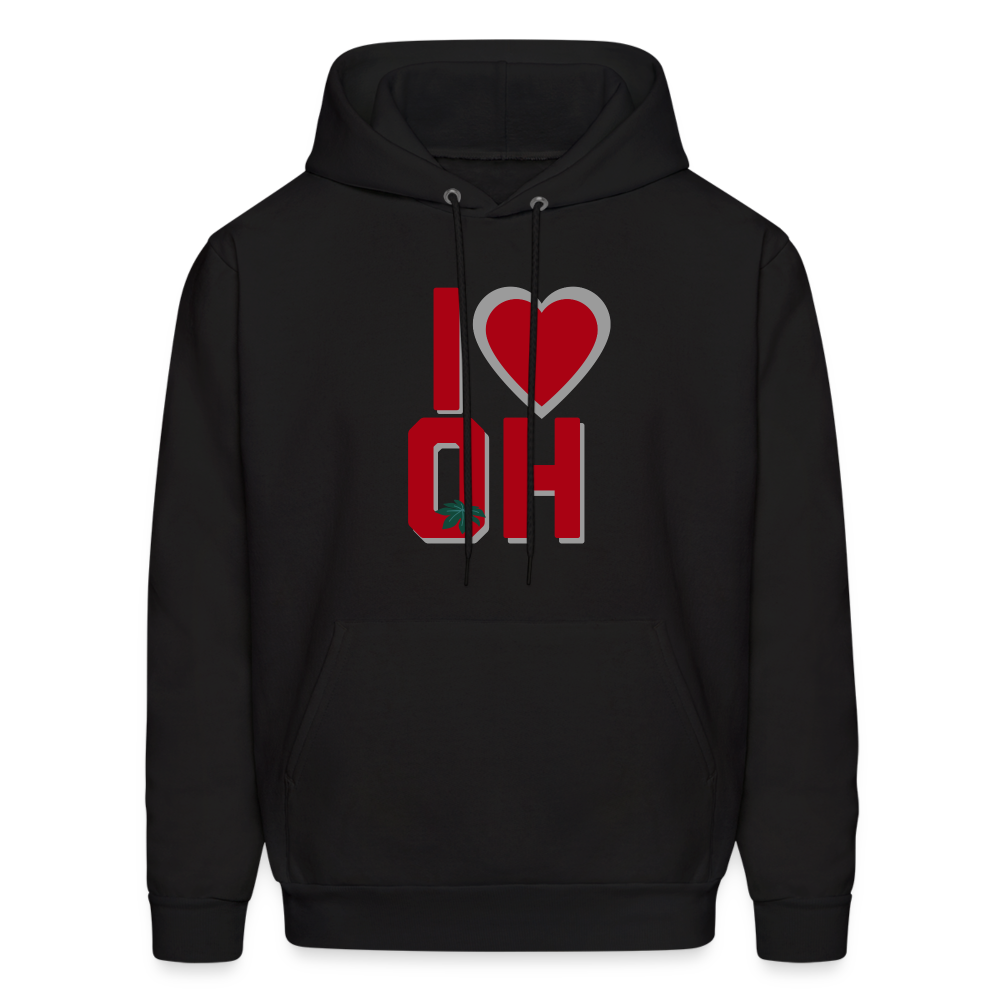 I Love OH Men's Hoodie - black