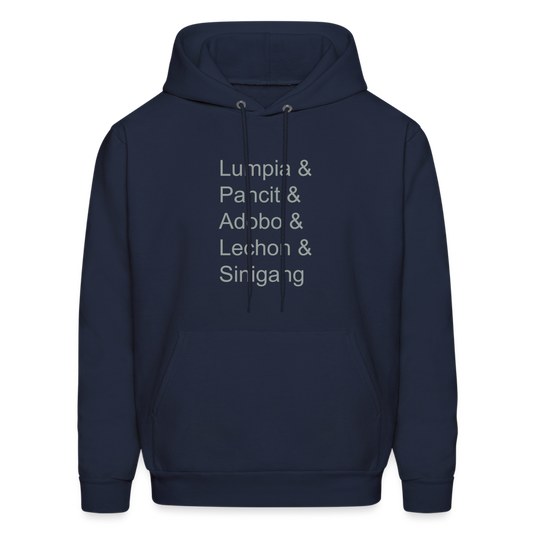 Lumpia & Pancit & Adobo Unisex Crewneck Sweatshirt - navy