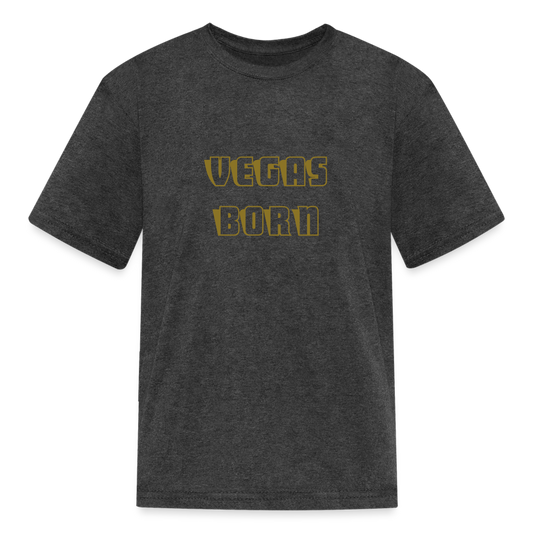 Vegas Born Kids' T-Shirt - heather black