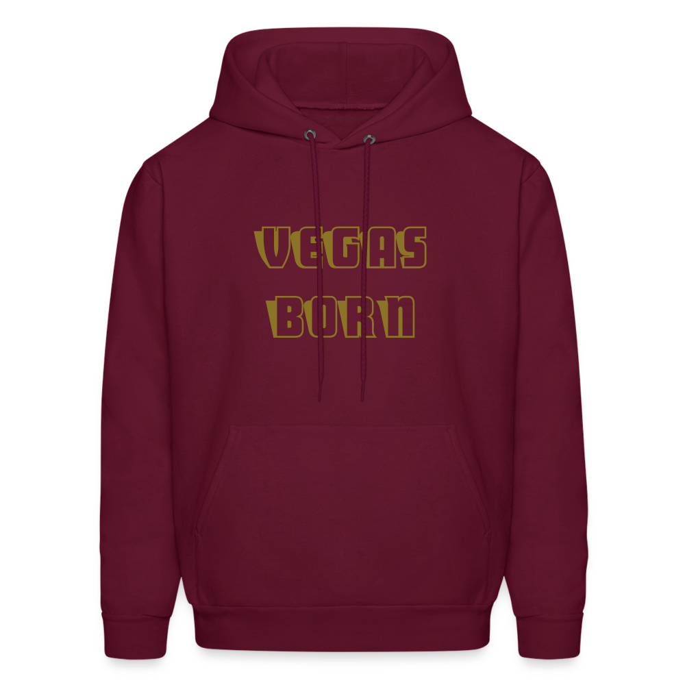 Vegas Born Men's Hoodie - burgundy