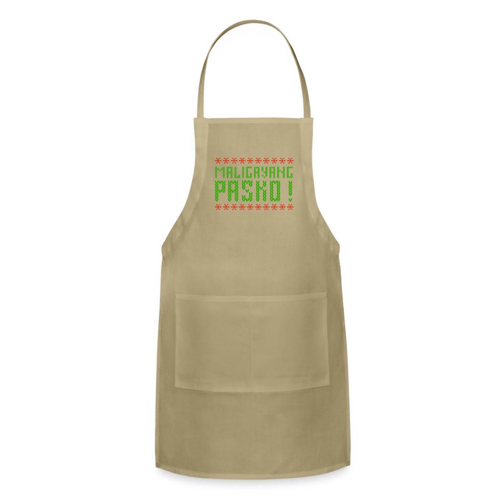 Maligayang Pasko! Adjustable Apron - khaki