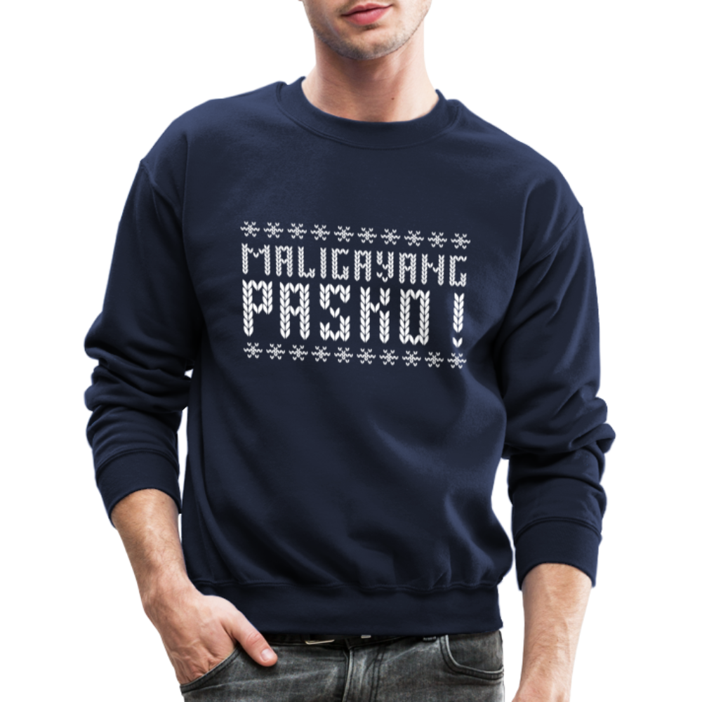 Maligayang Pasko! Ugly Crewneck Sweatshirt - navy