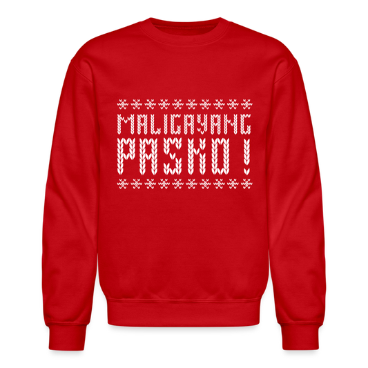 Maligayang Pasko! Ugly Crewneck Sweatshirt - red