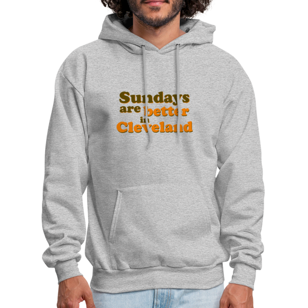 Sundays are Better in Cleveland bubble letters Men's Hoodie - heather gray