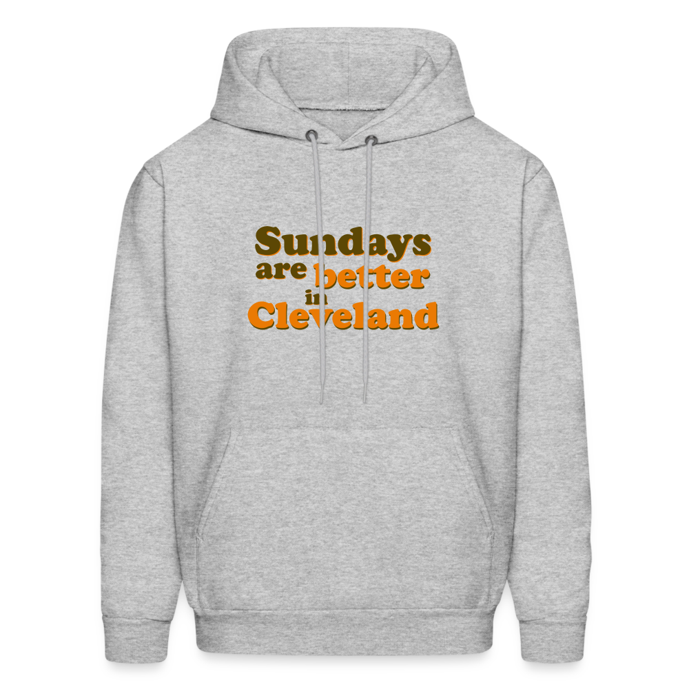 Sundays are Better in Cleveland bubble letters Men's Hoodie - heather gray