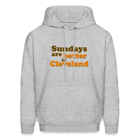 Sundays are Better in Cleveland bubble letters Men's Hoodie - heather gray