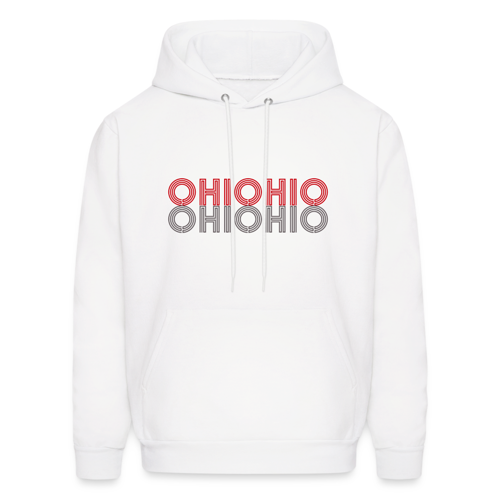 Retro OHIO 70s Men's Hoodie - white