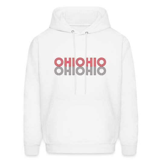 Retro OHIO 70s Men's Hoodie - white