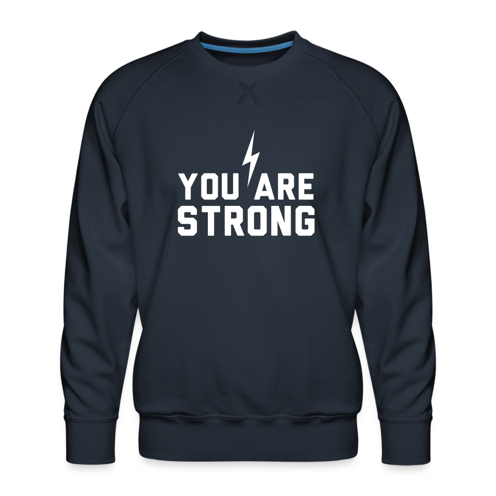 You are Strong Bolt Men’s Premium Sweatshirt - navy