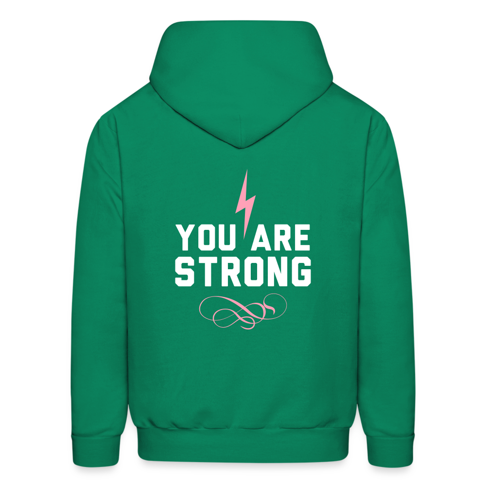 You Are Strong Bolt Hoodie - kelly green
