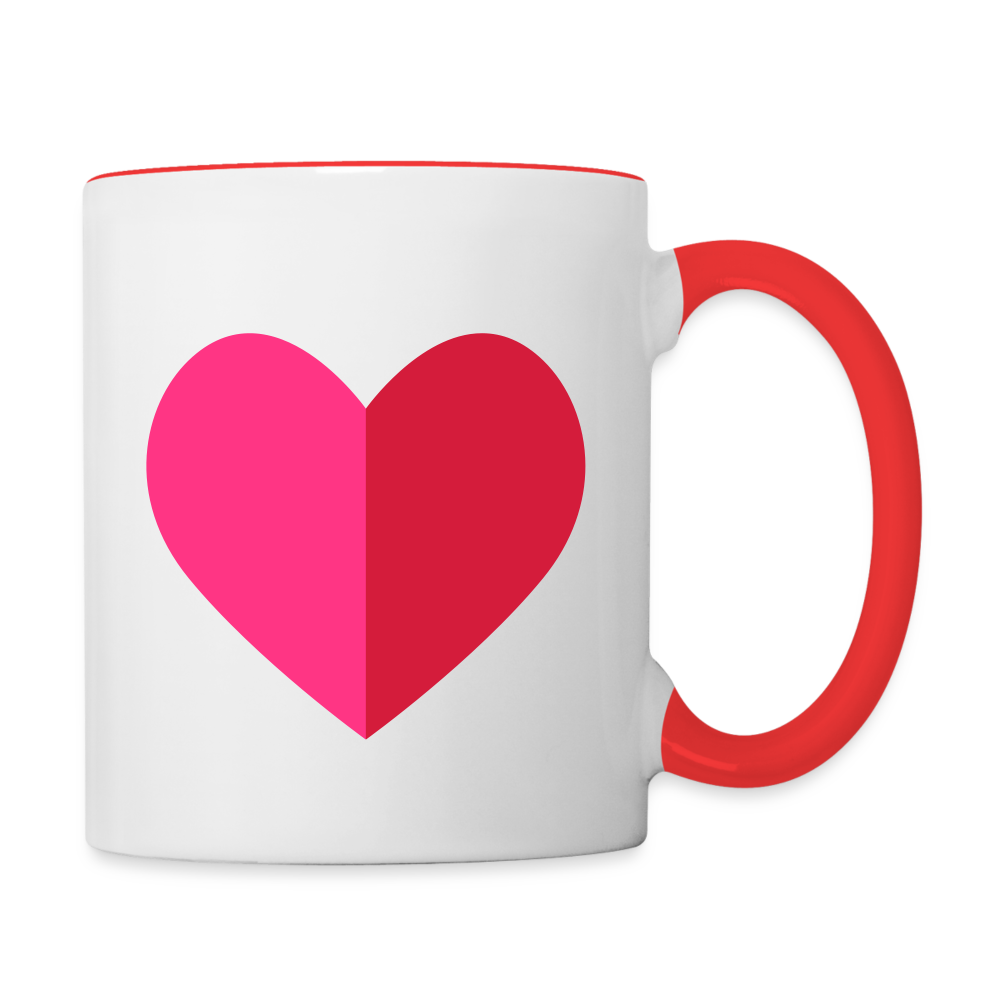 The World is a Better Place Contrast Coffee Mug - white/red