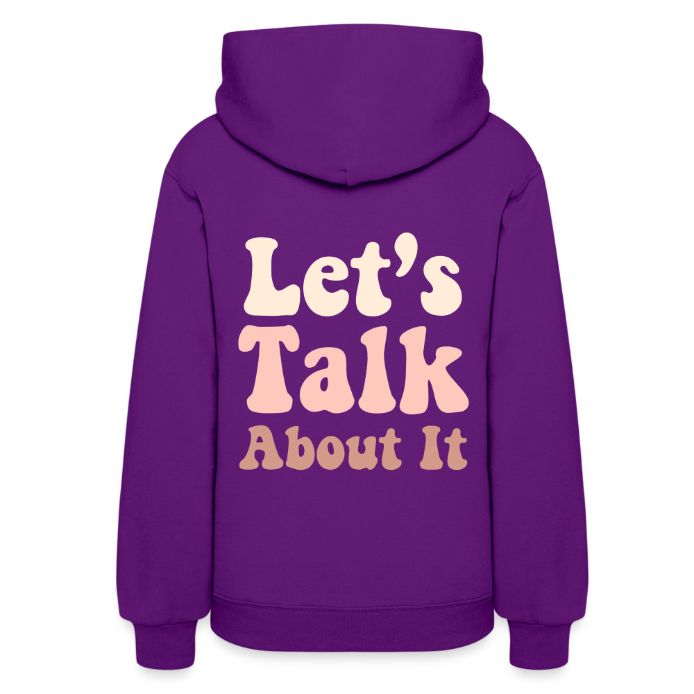 Let's Talk About It Women's Hoodie - purple