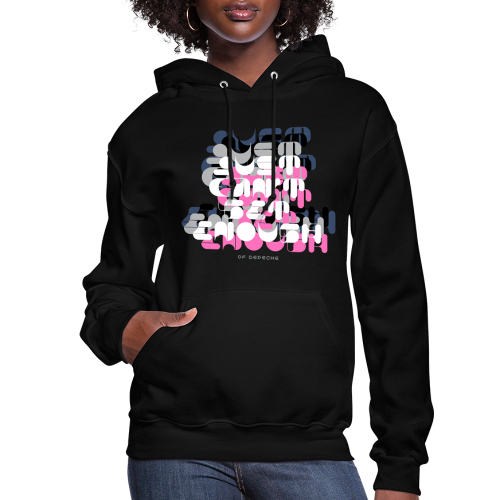 Just can't Get Enough DM 80s Pop Art Women's Hoodie - black