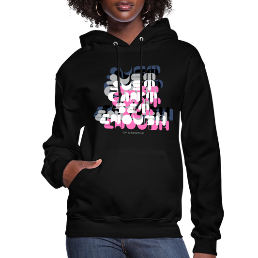 Just can't Get Enough DM 80s Pop Art Women's Hoodie - black