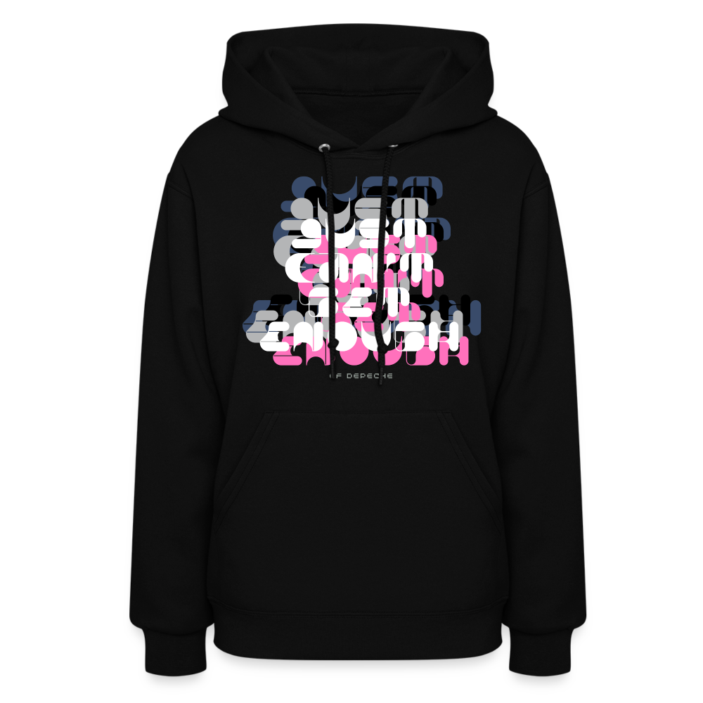 Just can't Get Enough DM 80s Pop Art Women's Hoodie - black