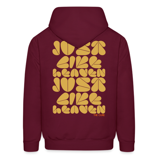 Just Like Heaven the Cure 80s Pop Art Men's Hoodie - burgundy