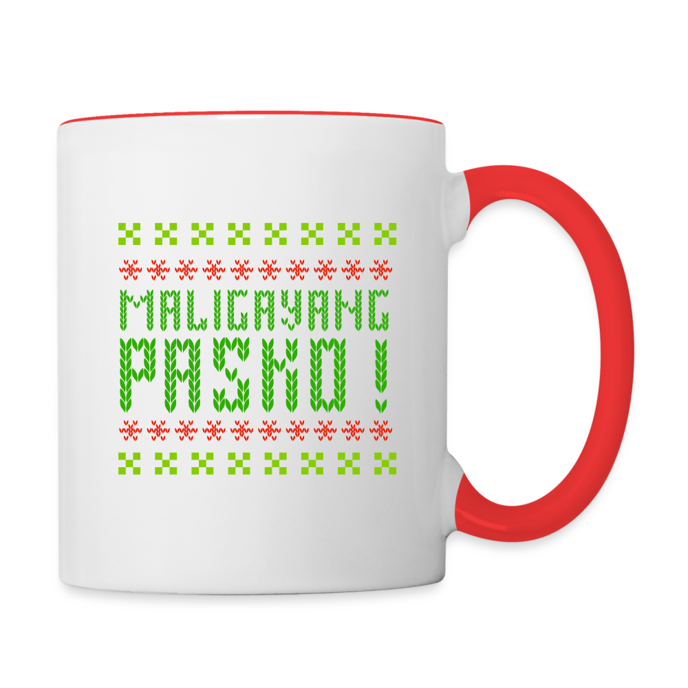 Maligayang Pasko! Ugly Contrast Coffee Mug - white/red