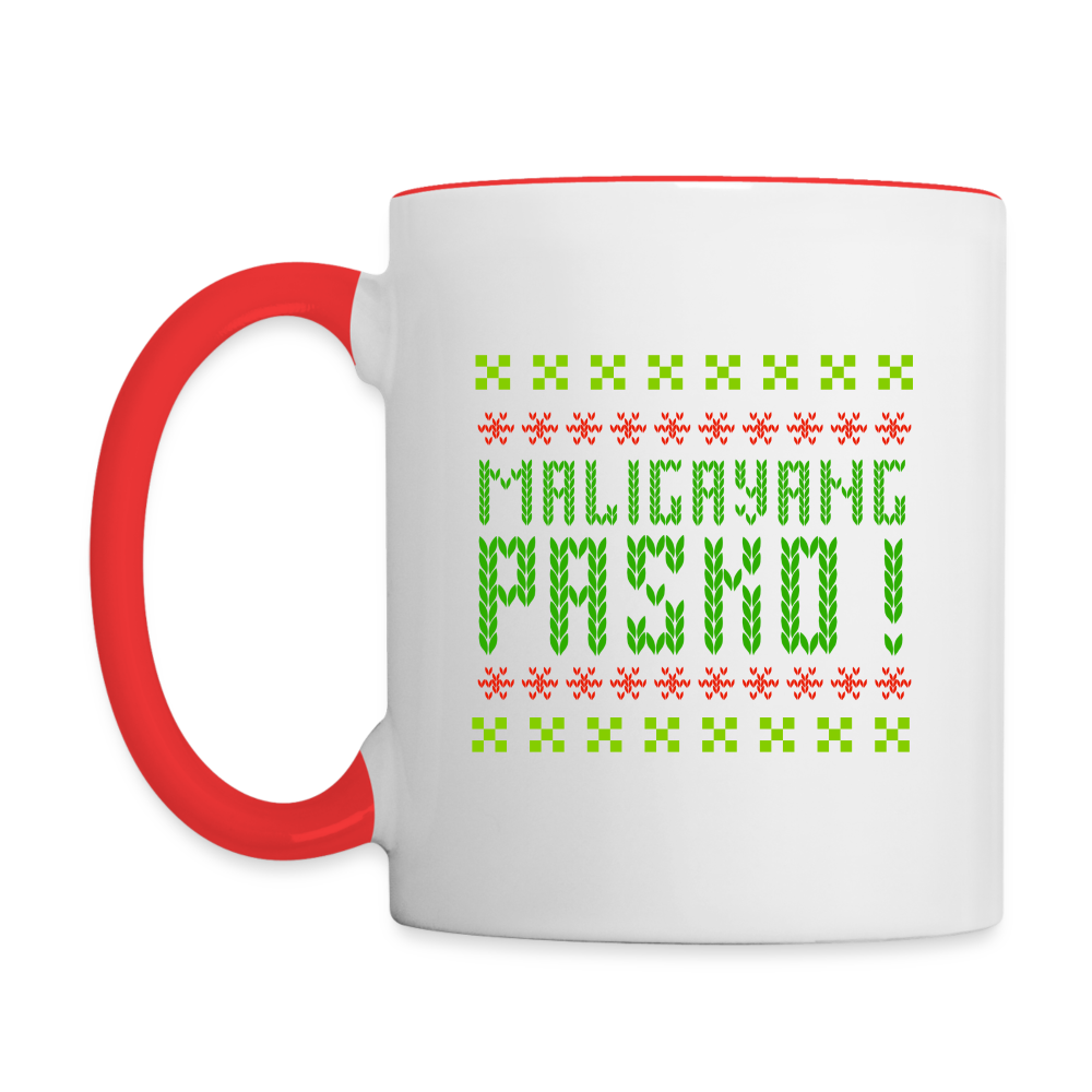 Maligayang Pasko! Ugly Contrast Coffee Mug - white/red